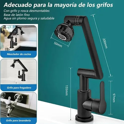 Llave Monomando Extraíble para Cocina 180° - Grifería Moderna