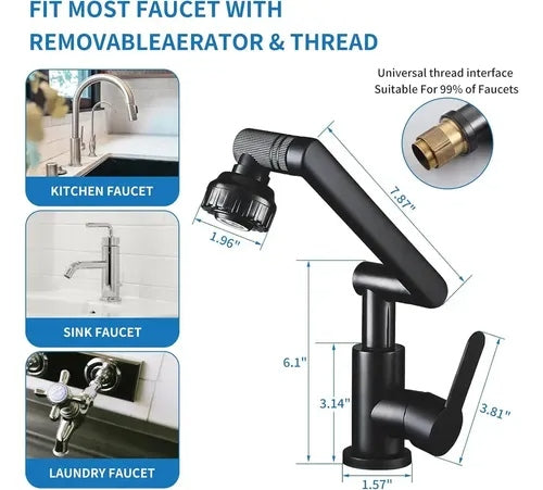 Llave Monomando Extraíble para Cocina 180° - Grifería Moderna